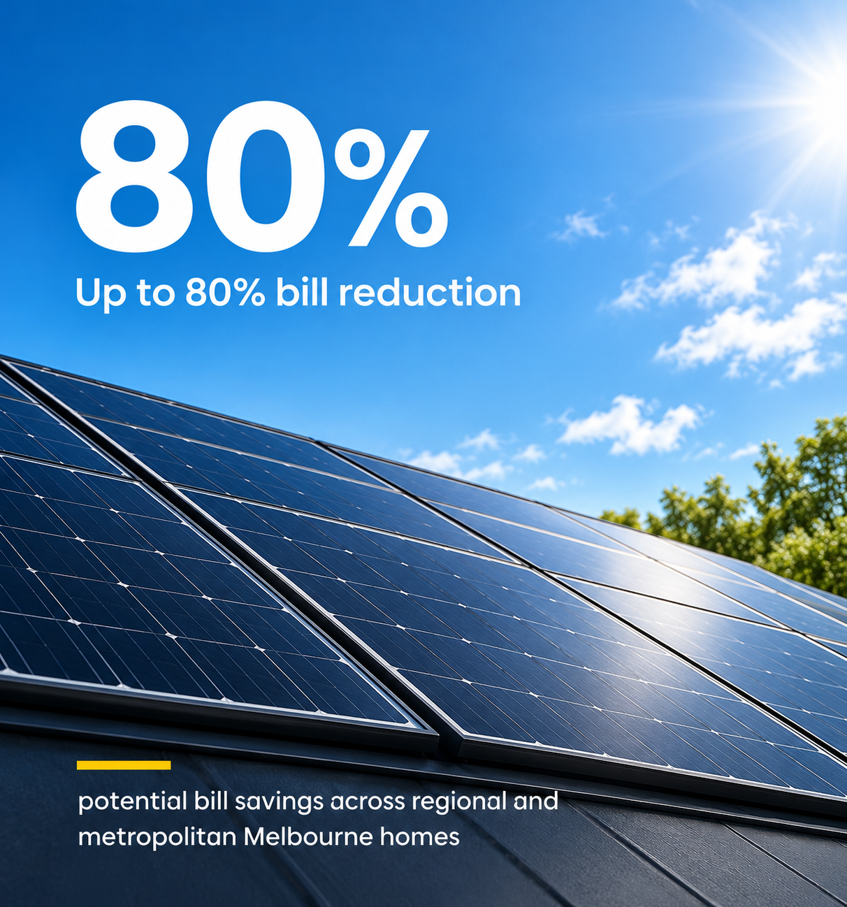 6.6kW residential solar panels on a roof