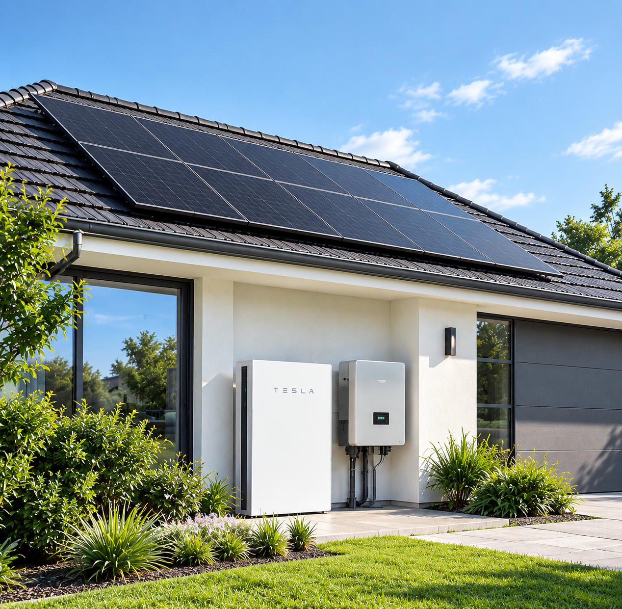10.5kW solar system with battery on an Australian home